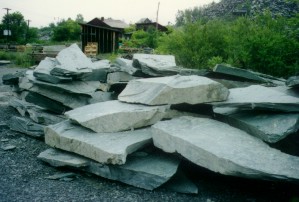 A pile of natural slate