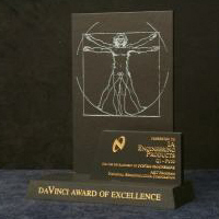 DaVinci award of excellence desk plaque